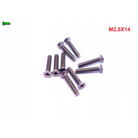 M2,5x14 śruby tytanowe din 965 śruba tytanowa stożkowa tytan grade 2