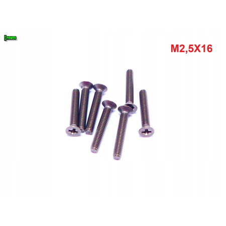 M2,5x16 śruby tytanowe din 965 śruba tytanowa stożkowa tytan grade 2