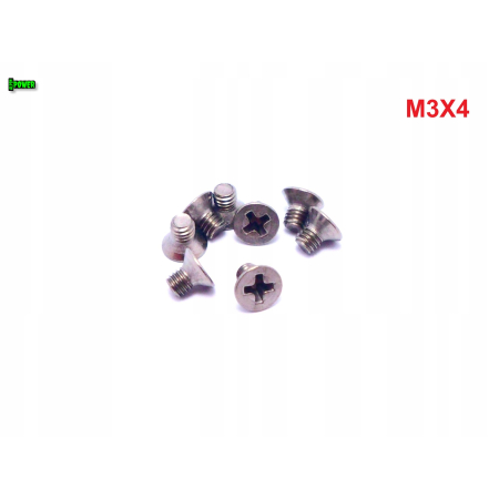 M3x4 śruby tytanowe din 965 iso 7046 śruba tytanowa stożkowa tytan grade 2