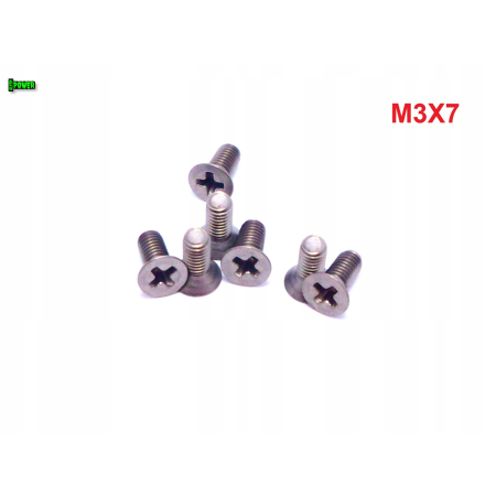 M3x7 śruby tytanowe din 965 iso 7046 śruba tytanowa stożkowa tytan grade 2