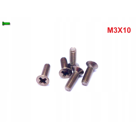 M3x10 śruby tytanowe din 965 iso 7046 śruba tytanowa stożkowa tytan grade 2