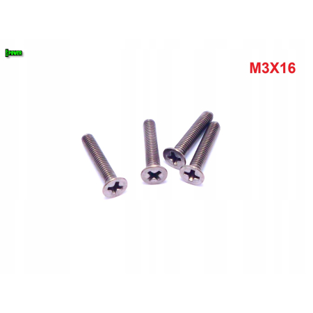 M3x16 śruby tytanowe din 965 iso 7046 śruba tytanowa stożkowa tytan grade 2