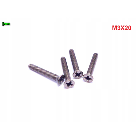 M3x20 śruby tytanowe din 965 iso 7046 śruba tytanowa stożkowa tytan grade 2