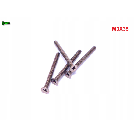 M3x35 śruby tytanowe din 965 iso 7046 śruba tytanowa stożkowa tytan grade 2