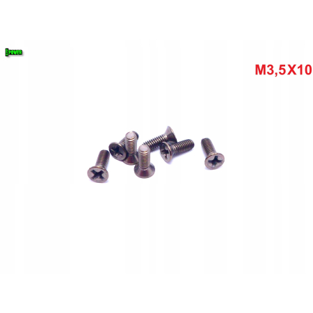 M3,5x10 śruby tytanowe din 965 iso 7046 śruba tytanowa stożkowa tytan gr 2