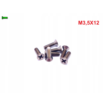 M3,5x12 śruby tytanowe din 965 iso 7046 śruba tytanowa stożkowa tytan gr 2