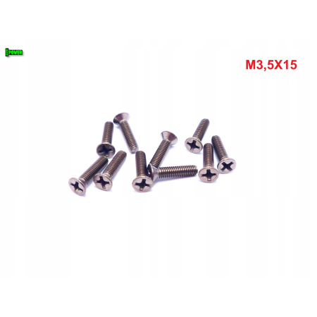 M3,5x15 śruby tytanowe din 965 iso 7046 śruba tytanowa stożkowa tytan gr 2