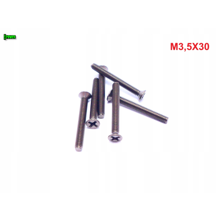 M3,5x30 śruby tytanowe din 965 iso 7046 śruba tytanowa stożkowa tytan gr 2
