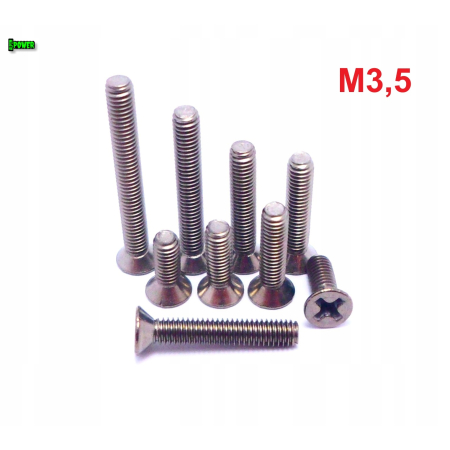 M3,5x30 śruby tytanowe din 965 iso 7046 śruba tytanowa stożkowa tytan gr 2