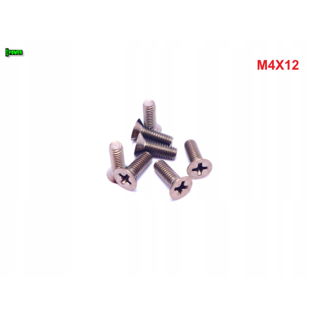 M4x12 śruby tytanowe din 965 iso 7046 śruba tytanowa stożkowa tytan grade 2