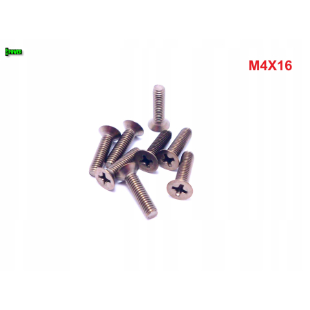 M4x16 śruby tytanowe din 965 iso 7046 śruba tytanowa stożkowa tytan grade 2