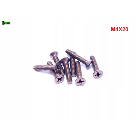 M4x20 śruby tytanowe din 965 iso 7046 śruba tytanowa stożkowa tytan grade 2