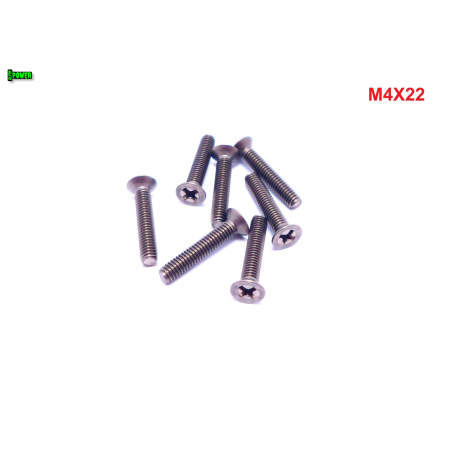 M4x22 śruby tytanowe din 965 iso 7046 śruba tytanowa stożkowa tytan grade 2