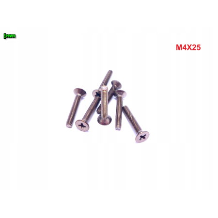 M4x25 śruby tytanowe din 965 iso 7046 śruba tytanowa stożkowa tytan grade 2