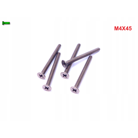 M4x45 śruby tytanowe din 965 iso 7046 śruba tytanowa stożkowa tytan grade 2