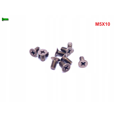 M5x10 śruby tytanowe din 965 iso 7046 śruba tytanowa stożkowa tytan grade 2