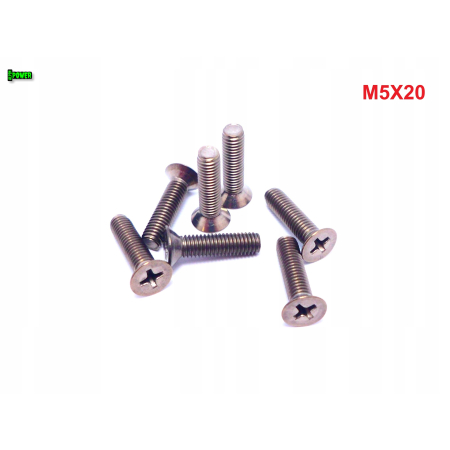 M5x20 śruby tytanowe din 965 iso 7046 śruba tytanowa stożkowa tytan grade 2