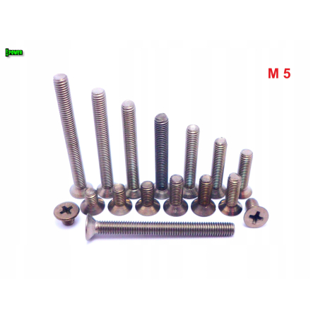 M5x45 śruby tytanowe din 965 iso 7046 śruba tytanowa stożkowa tytan grade 2