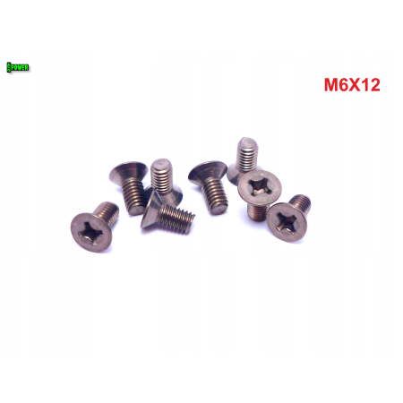 M6x12 śruby tytanowe din 965 iso 7046 śruba tytanowa stożkowa tytan grade 2