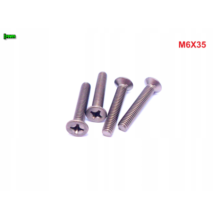 M6x35 śruby tytanowe din 965 iso 7046 śruba tytanowa stożkowa tytan grade 2