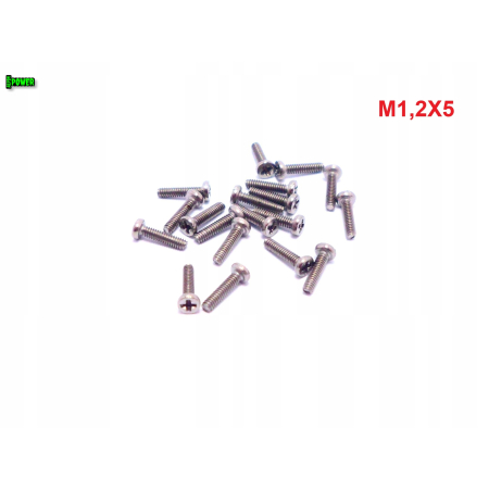 M1,2x5 śruba philips tytanowa grade 2