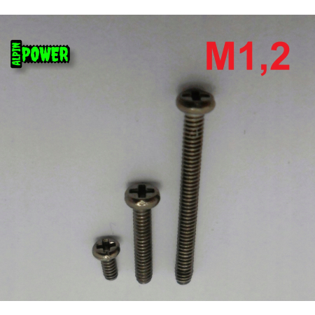 M1,2x12 śruba philips tytanowa grade 2