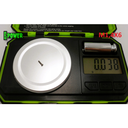 M1,4x6 śruba philips tytanowa