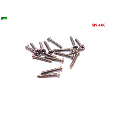 M1,4x8 śruba philips tytanowa grade 2