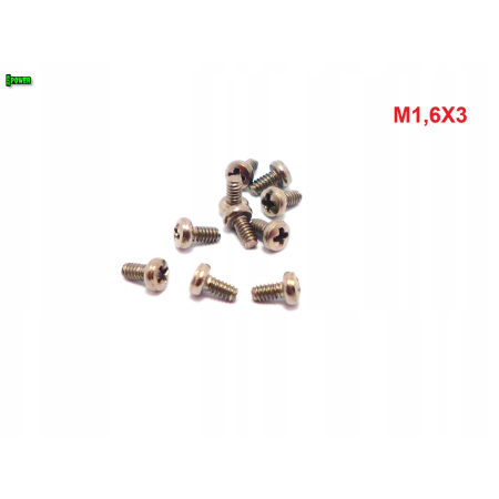 M1,6x3 śruba philips tytanowa grade 2