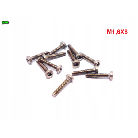 M1,6x8 śruba philips tytanowa grade 2