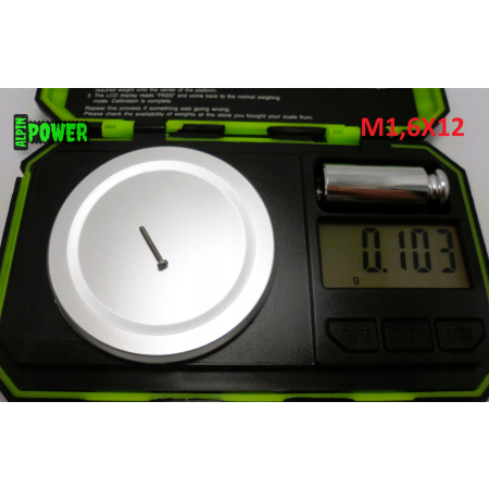 M1,6x12 śruba philips tytanowa grade 2