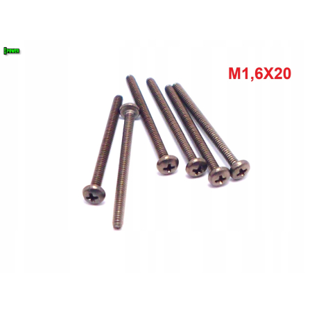 M1,6x20 śruba philips tytanowa grade 2