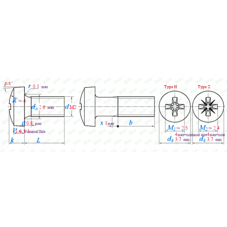 M2x5 śruba philips tytanowa grade 2