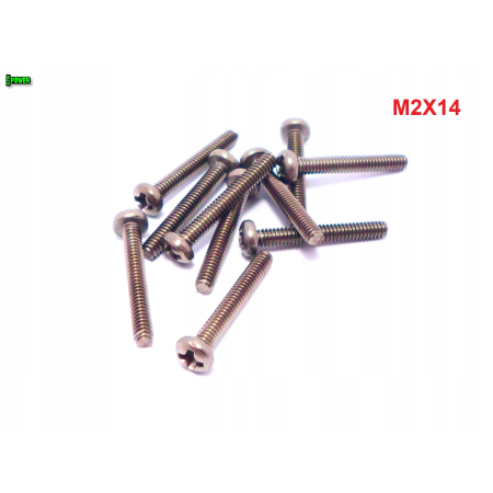M2x14 śruba philips tytanowa grade 2