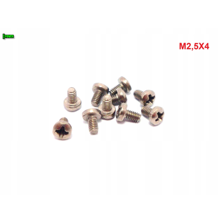 M2,5x4 śruba philips tytanowa grade 2 din 7985 iso 7045 śruby tytanowe