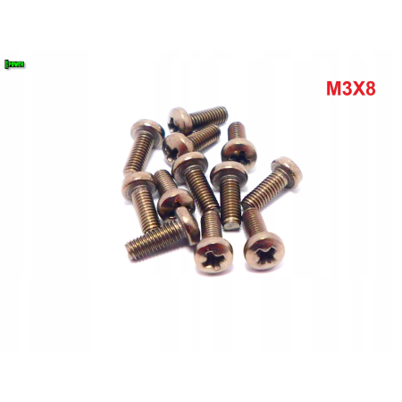 M3x8 śruba philips tytanowa grade 2 din 7985 iso 7045 śruby tytanowe