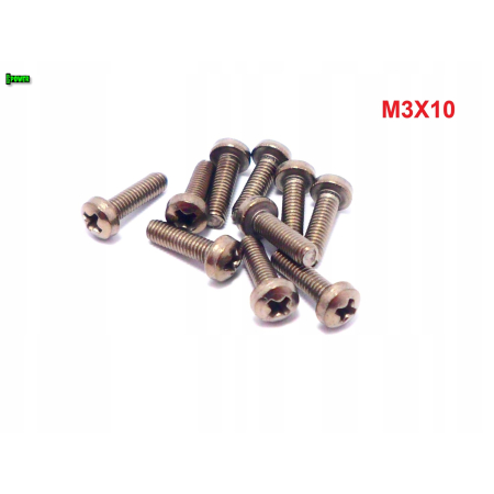 M3x10 śruba philips tytanowa grade 2