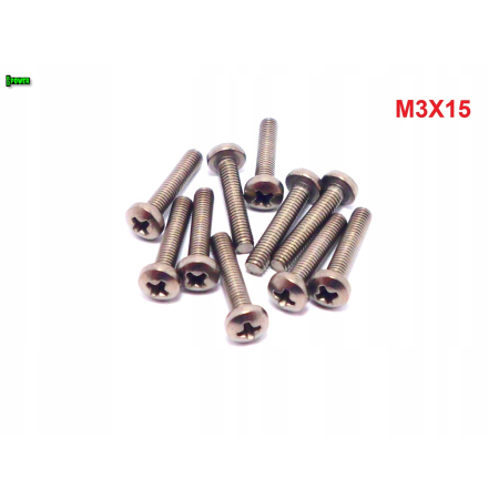 M3x15 śruba philips tytanowa grade 2
