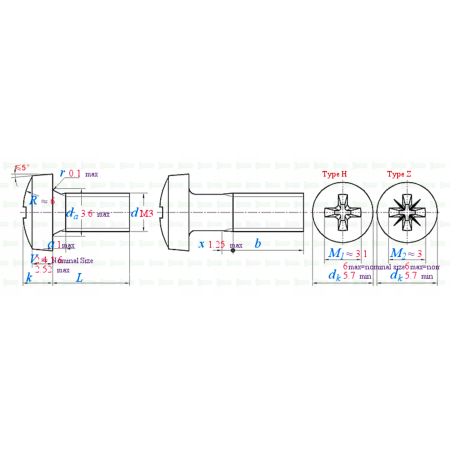 M3x20 śruba philips tytanowa grade 2