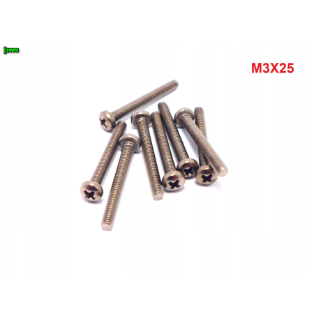 M3x25 śruba philips tytanowa grade 2