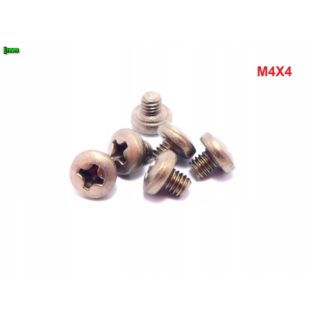 M4x4 śruba philips tytanowa grade 2 din 7985 iso 7045 śruby tytanowe