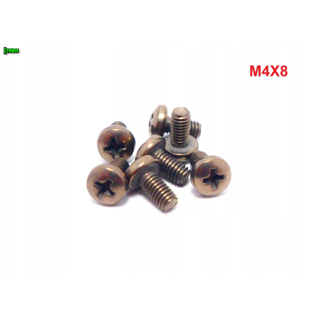 M4x8 śruba philips tytanowa grade 2