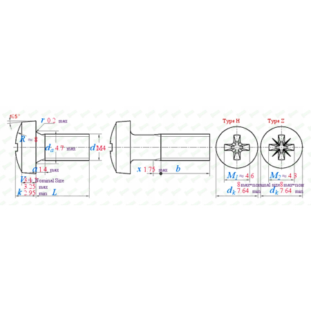 M4x8 śruba philips tytanowa grade 2