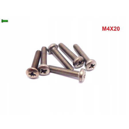 M4x20 śruba philips tytanowa