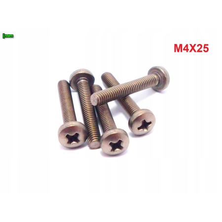 M4x25 śruba philips tytanowa grade 2