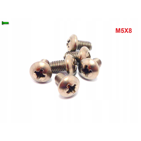 M5x8 śruba philips tytanowa grade 2