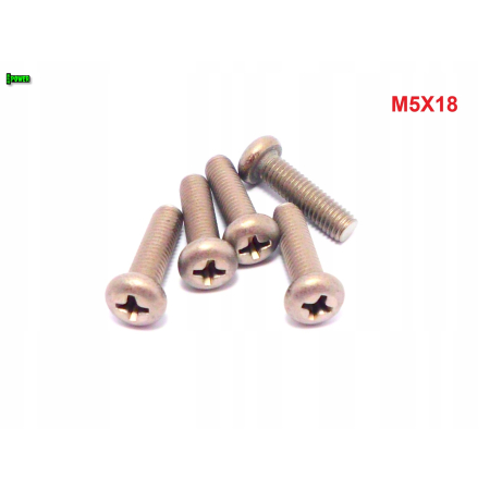 M5x18 śruba philips tytanowa grade 2 din 7985 iso 7045 śruby tytanowe