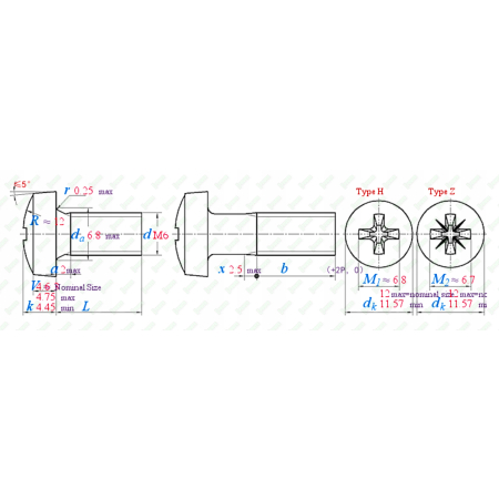 M6x8 śruba philips tytanowa grade 2