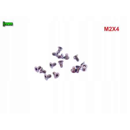 M2x4 śruba tytanowa imbusowa din 7991 tytan grade 2 s1,3/s1,5