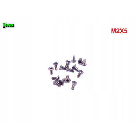 M2x5 śruba tytanowa imbusowa din 7991 tytan grade 2 s1,3/s1,5